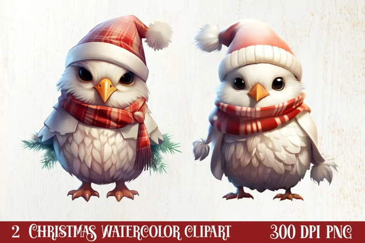 Christmas Farm Animals Sublimation Clipart