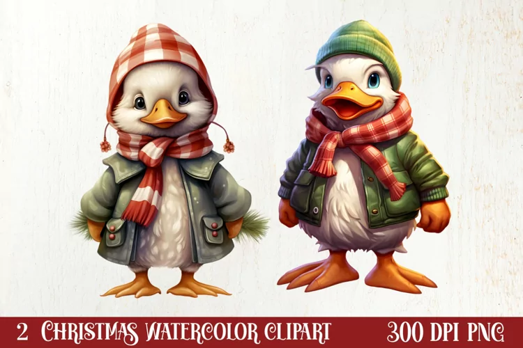 Christmas Farm Animals Sublimation Clipart