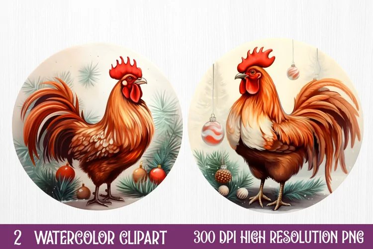 Christmas Farm Ornaments Clipart Sublimation, Christmas PNG
