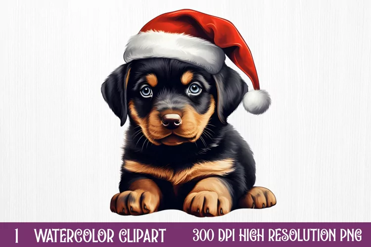 Cute Christmas Dog Sublimation Clipart, Cute Christmas Dog