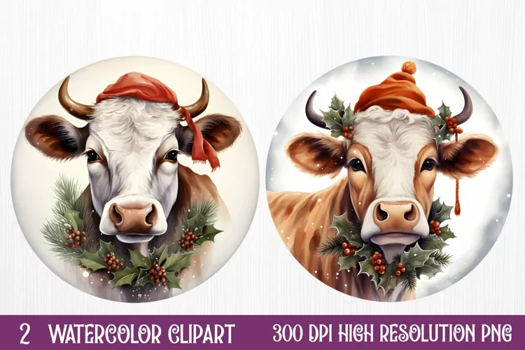 Christmas Farm Ornaments Clipart Sublimation, Christmas PNG