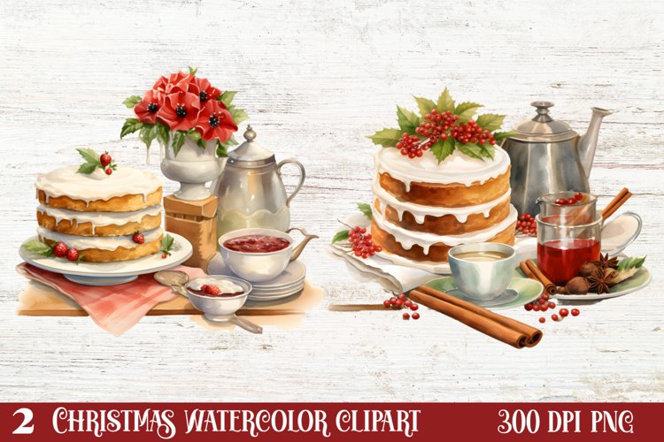 Watercolor Baking Clipart Image 22
