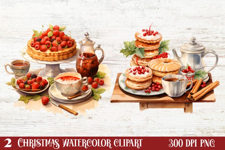 Watercolor Baking Clipart Image 20