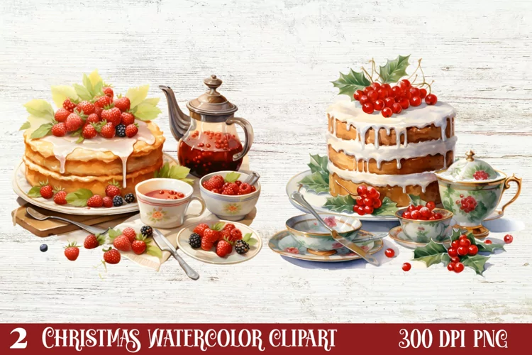 Christmas Holiday Baking Clipart, Christmas Holiday Baking