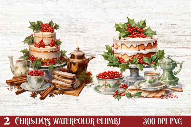 Watercolor Baking Clipart Image 13