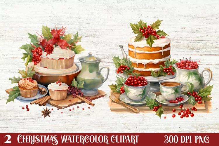Christmas Holiday Baking Clipart, Christmas Holiday Baking