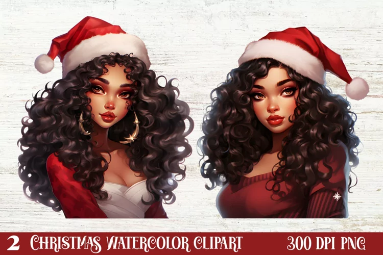 Christmas Fashion Girl Clipart, Christmas Fashion Girl