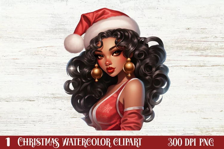 Christmas Fashion Girl Clipart, Christmas Fashion Girl