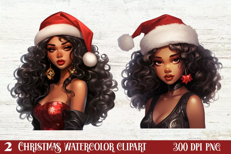 Christmas Fashion Girl Clipart, Christmas Fashion Girl