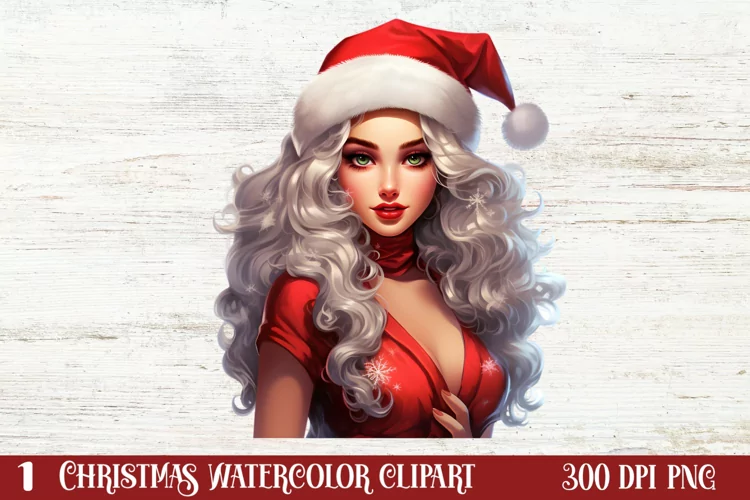 Christmas Fashion Girl Clipart, Christmas Fashion Girl