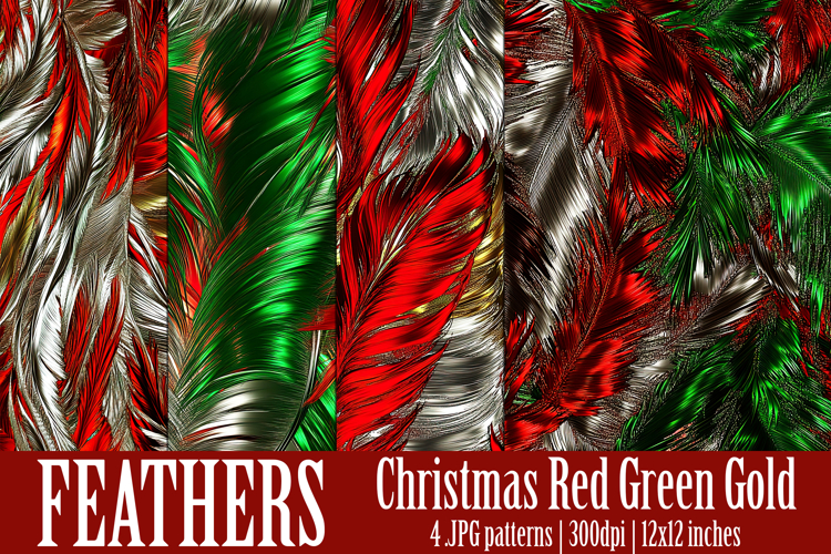 Christmas Patterns, Christmas Feathers Patterns, Holiday, 12