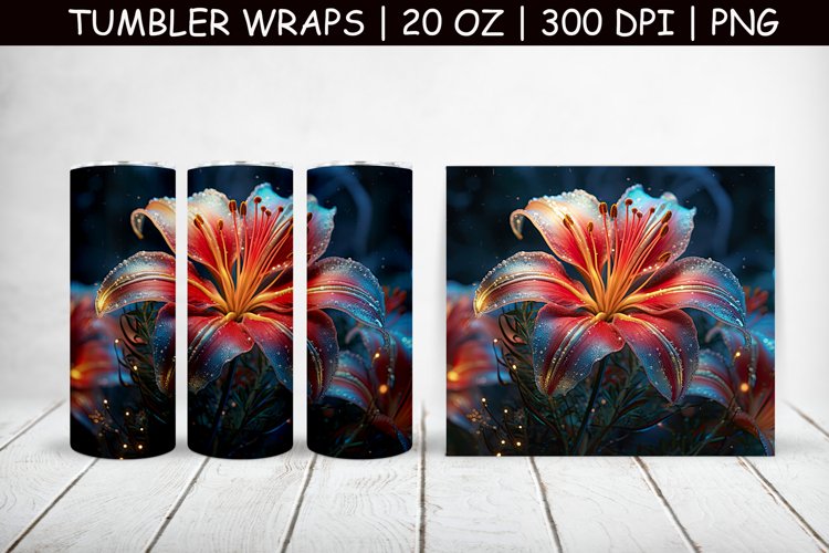 Christmas Flower Sublimation Tumbler | 3d Tumbler Wrap