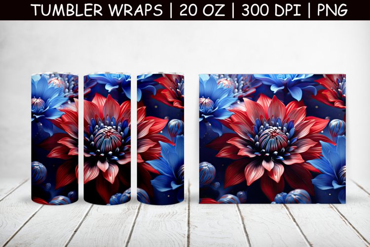 Christmas Flower Sublimation Tumbler | 3d Tumbler Wrap