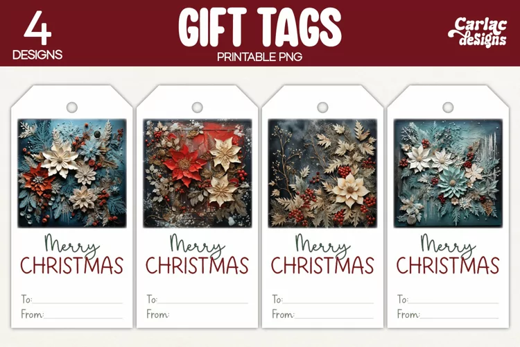Christmas Gift Tags, Merry Christmas Printable Tags