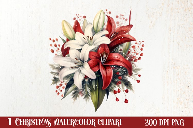 Christmas Watercolor Clipart Image 9