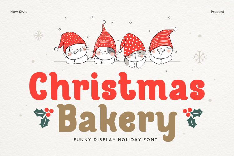 Christmas Font - Christmas Bakery