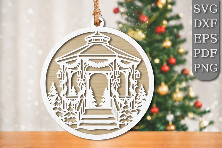 Christmas Gazebo Laser Cut SVG