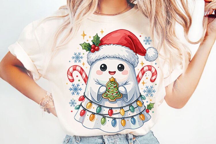 Christmas Ghost Sublimation example image 1