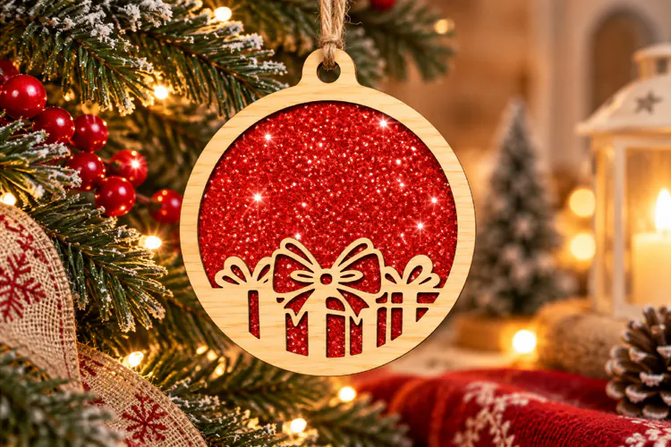 Christmas Gift Boxes Ornament SVG