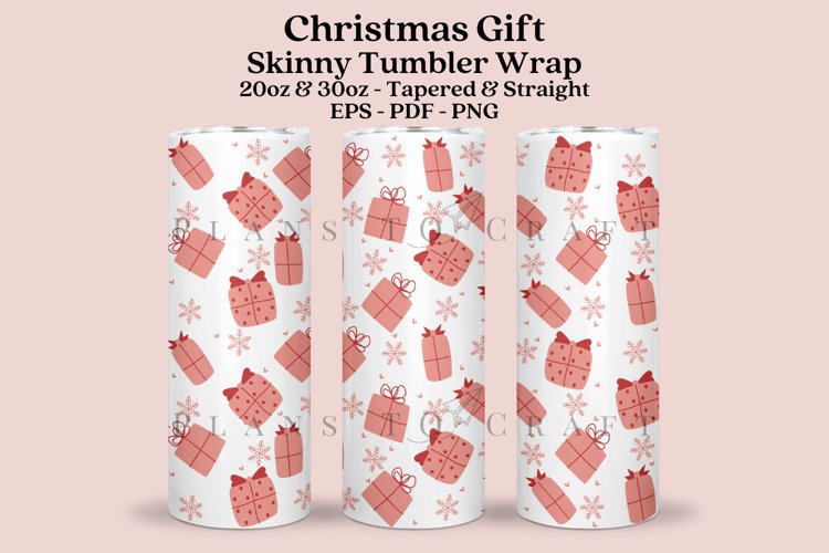 christmas gift pinkmas skinny tumbler sublimation wrap with high resolution and transparant background are for 20oz and 30oz skinny tumbler