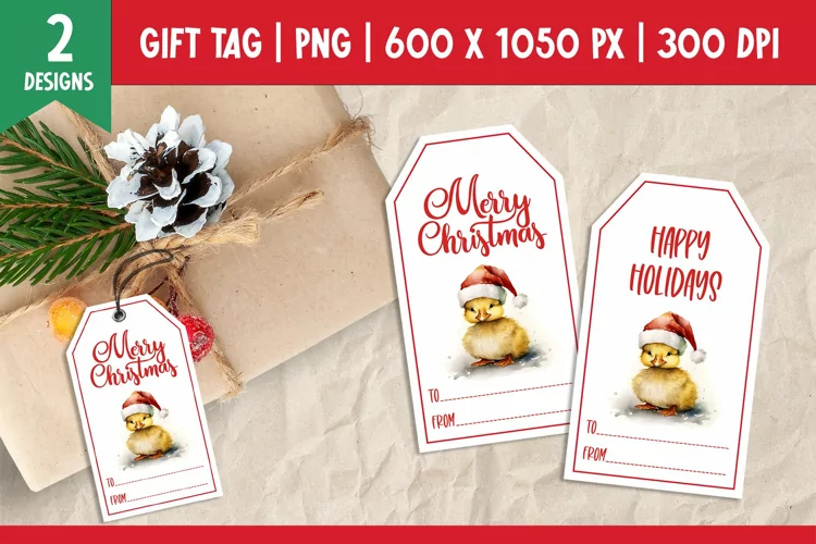 Merry Christmas Gift Tags Printable Template Duckling