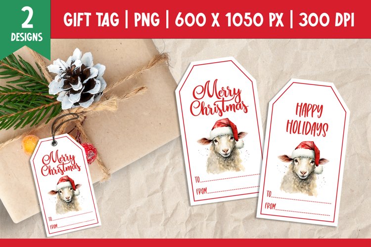 Merry Christmas Gift Tags Printable Template Sheep
