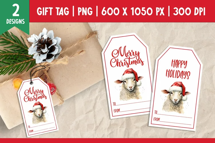 Merry Christmas Gift Tags Printable Template Sheep
