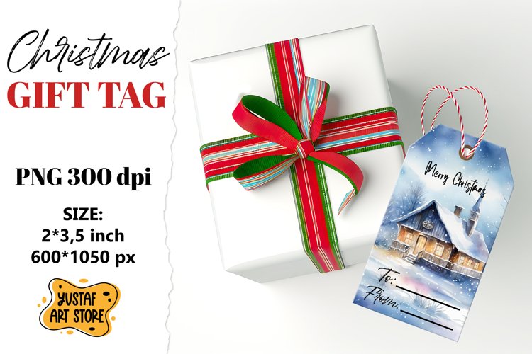 Christmas Tag Clipart Image 4