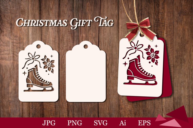 Christmas gift tag SVG, Christmas tag SVG, Christmas gift label SVG,