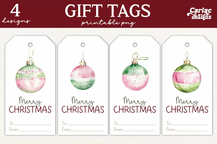 Christmas Gift Tags, Merry Christmas Printable Tags