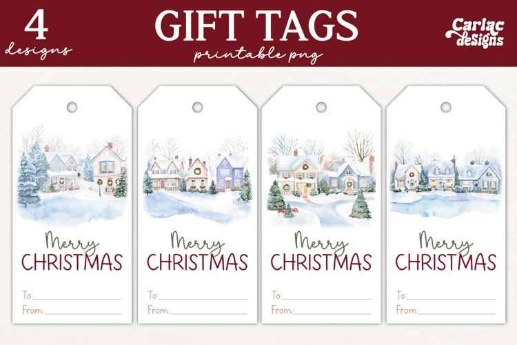Christmas Gift Tags, Merry Christmas Printable Tags