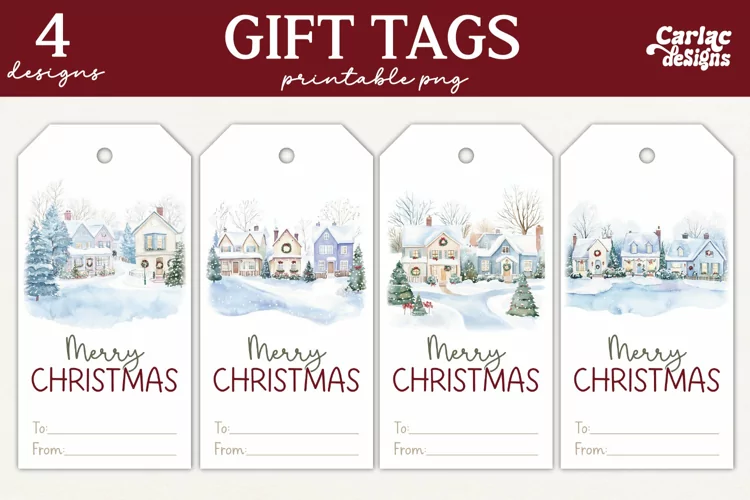 Christmas Gift Tags, Merry Christmas Printable Tags