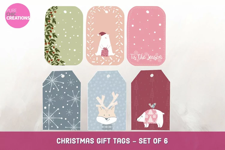 Christmas Gift Tags | Cute Animal & Christmas Scene Gift Tag