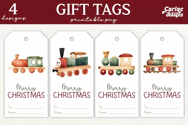 Christmas Gift Tags, Merry Christmas Printable Tags