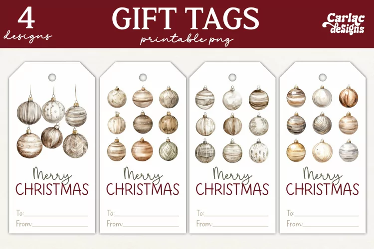 Christmas Gift Tags, Merry Christmas Printable Tags