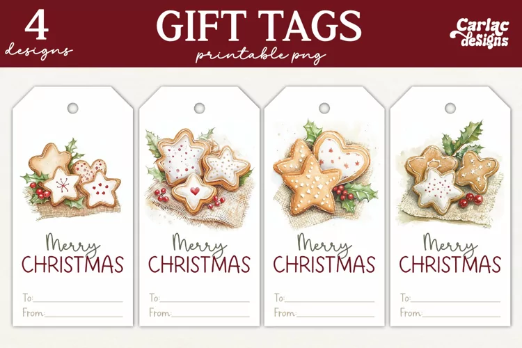 Christmas Gift Tags, Merry Christmas Printable Tags