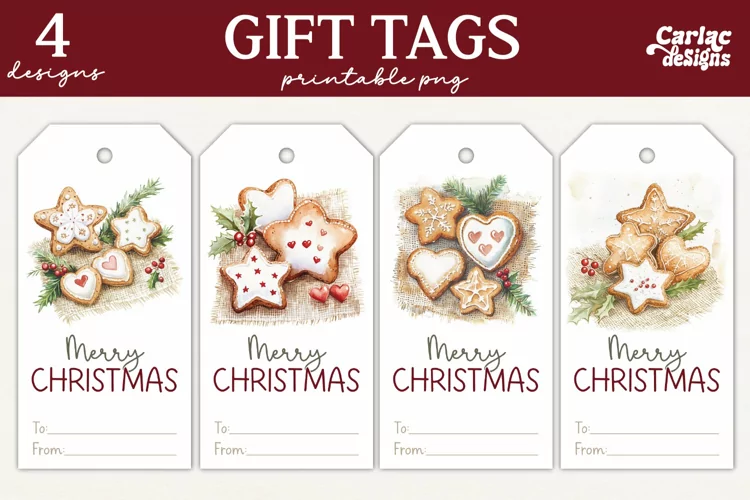 Christmas Gift Tags, Merry Christmas Printable Tags