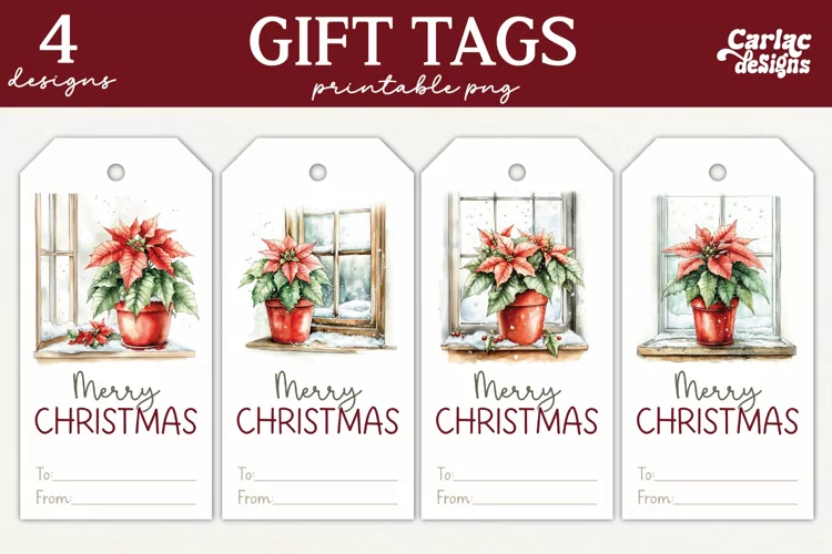 Christmas Gift Tags, Merry Christmas Printable Tags