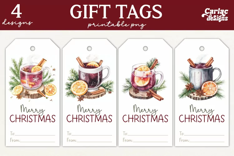 Christmas Gift Tags, Merry Christmas Printable Tags