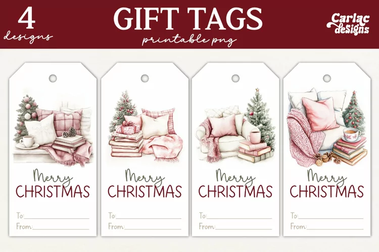 Christmas Gift Tags, Merry Christmas Printable Tags