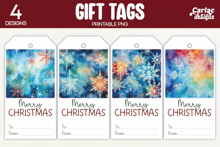 Christmas Gift Tags, Merry Christmas Printable Tags