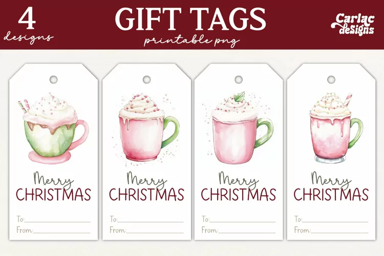 Christmas Gift Tags, Merry Christmas Printable Tags