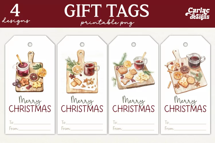 Christmas Gift Tags, Merry Christmas Printable Tags