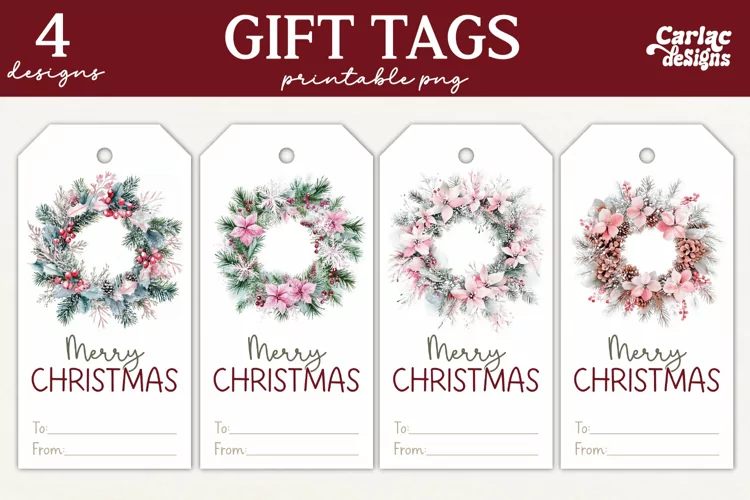 Christmas Gift Tags, Merry Christmas Printable Tags