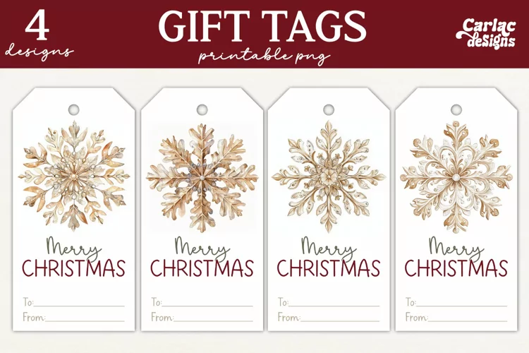 Christmas Gift Tags, Merry Christmas Printable Tags