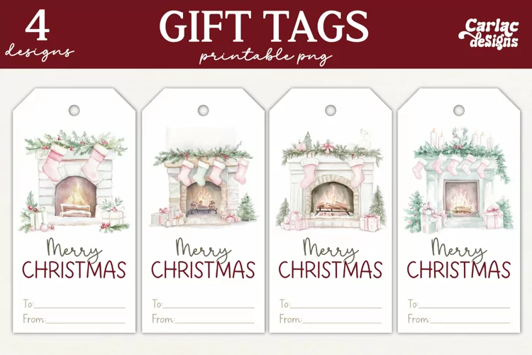 Christmas Gift Tags, Merry Christmas Printable Tags
