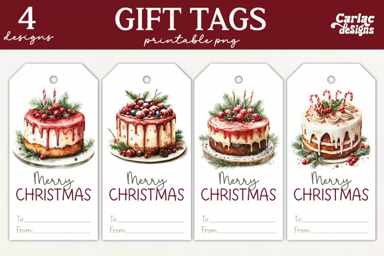 Christmas Gift Tags, Merry Christmas Printable Tags
