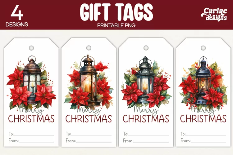 Christmas Gift Tags, Merry Christmas Printable Tags