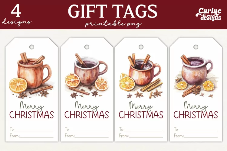 Christmas Gift Tags, Merry Christmas Printable Tags