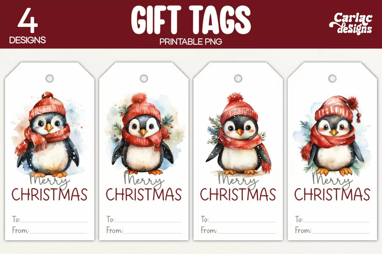 Christmas Gift Tags, Merry Christmas Printable Tags